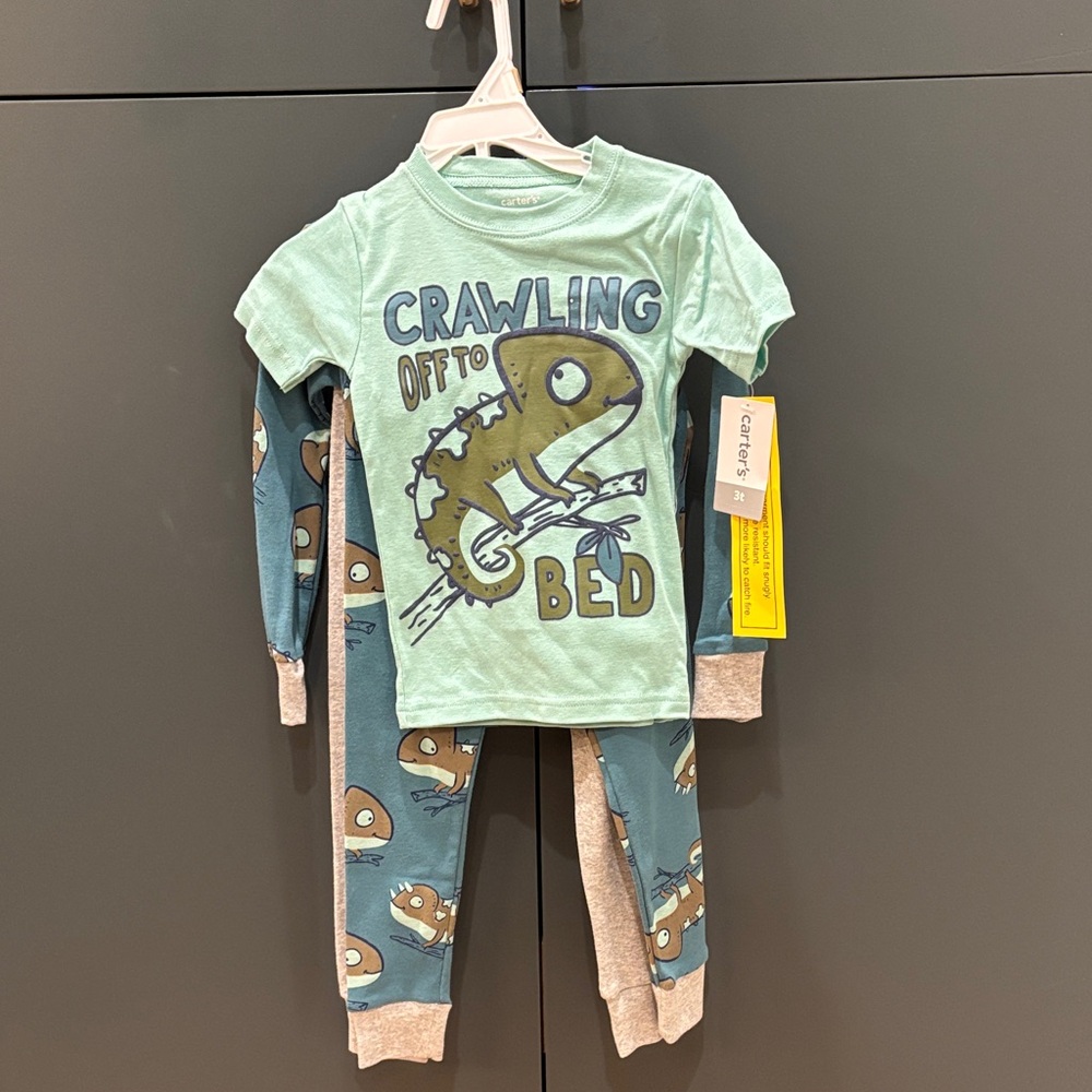 Carter's Aqua Chameleon Pajama Set
